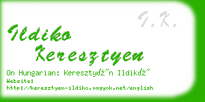 ildiko keresztyen business card